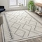 Flash Furniture Geometric Style Bohemian Shag Area Rug - 8' x 10' - Ivory RC-MS-202012-01-810-GG - alternate 1